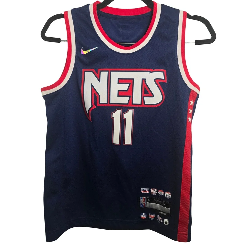 Nike Brooklyn Nets Kyrie Irving City Edition Jersey Kids Medium 75th Anniversary